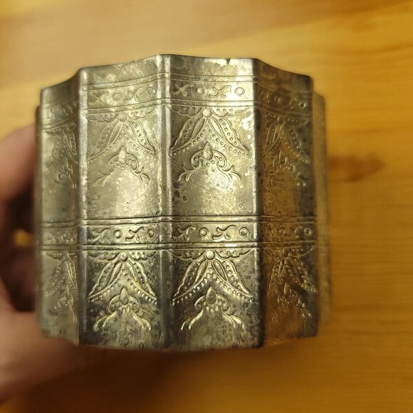 Vintage Godinger Sliver Plate Velvet Lined Trinket Box Jewelry‎ Caddy / Lid 1991 - Picture 8 of 13